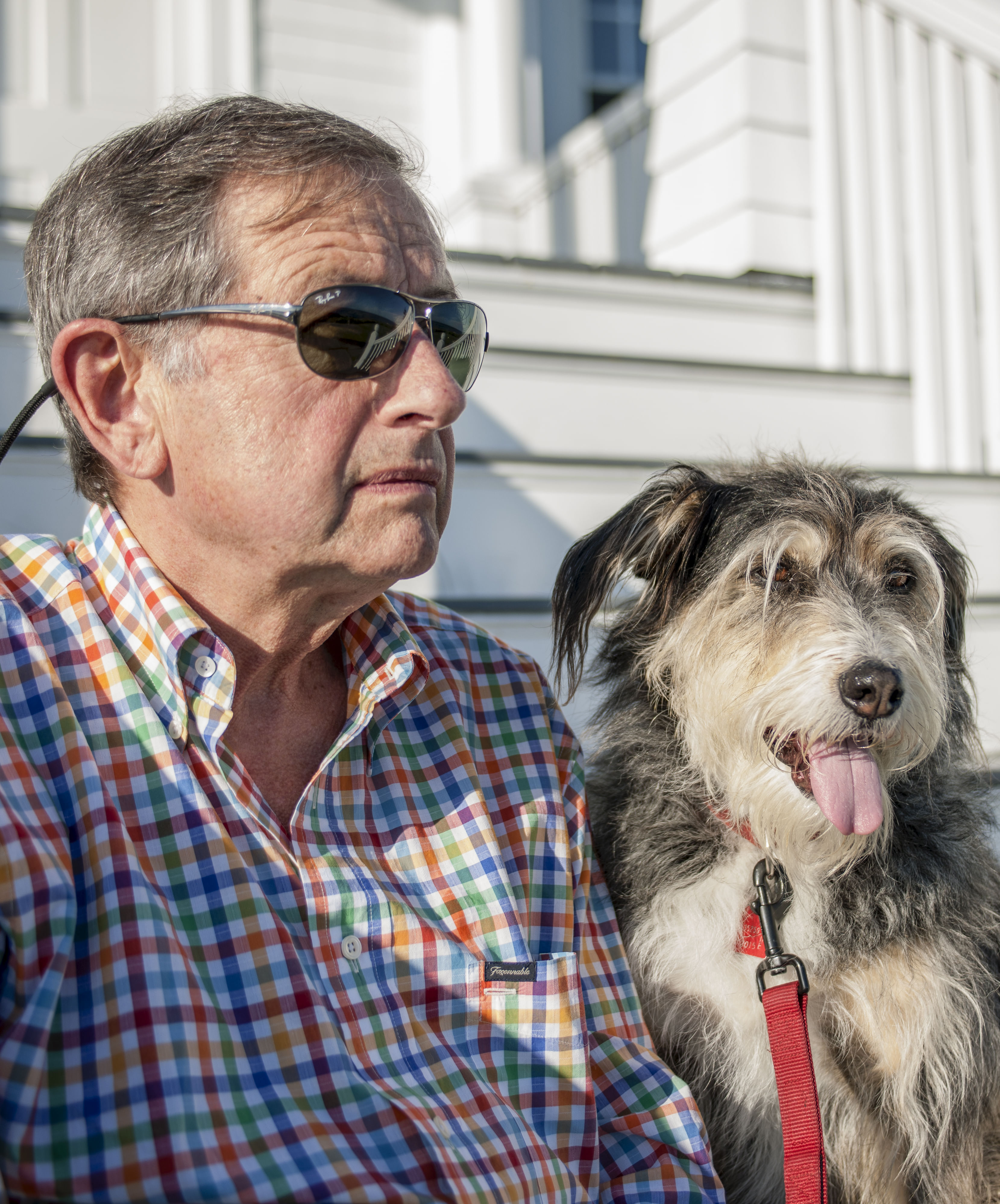 Photographer Ed Kenney and his dog